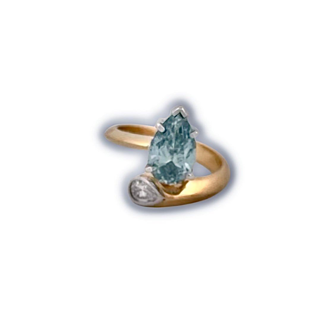 Blue Diamond Engagement Ring - Aurum Jewels