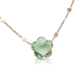 Bon Ton Dolce Vita Necklace in 18k Rose Gold with Prasiolite and Diamonds. - Aurum Jewels