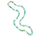 Brazilian Chrysoprase Gemstone Long Strand Necklace - Aurum Jewels