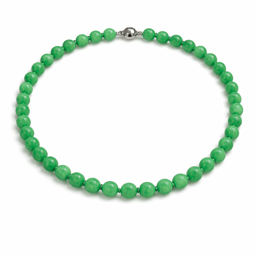 Chrysoprase Gemstone Beads Necklace - Aurum Jewels