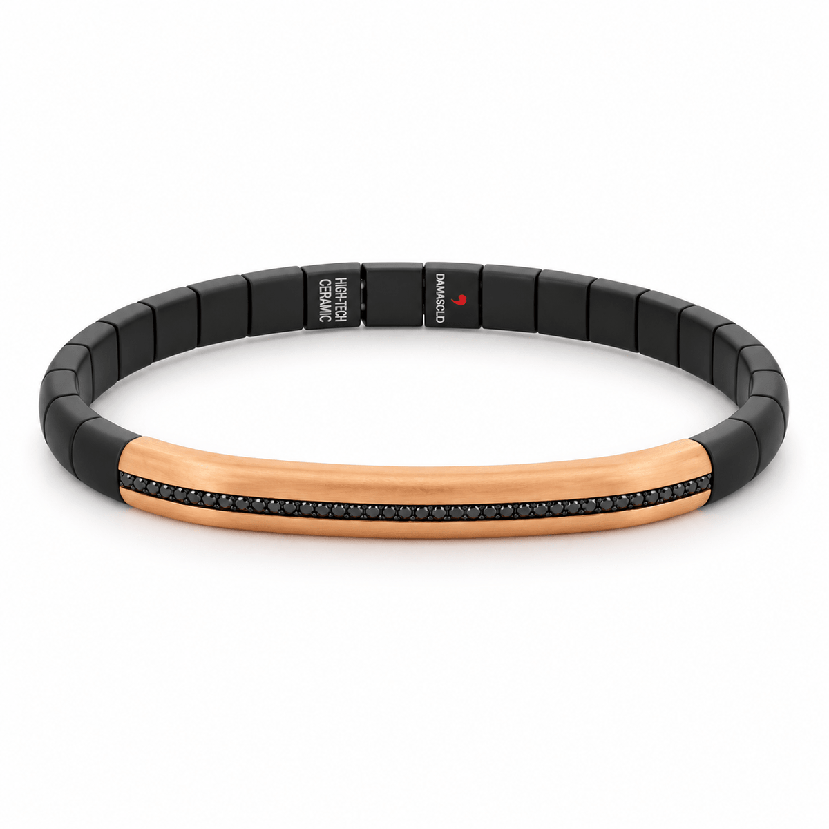 Demeglio Black Ceramic, Rose Gold & Diamond Bracelet - Aurum Jewels