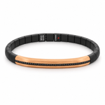 Demeglio Black Ceramic, Rose Gold & Diamond Bracelet - Aurum Jewels