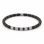 Demeglio Bracelet in Carbon Fiber, Black Ceramic & Diamonds - Aurum Jewels