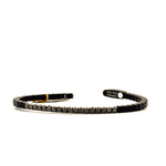 Demeglio Dada Cuff Bracelet Matte Black & Black Diamonds - Aurum Jewels