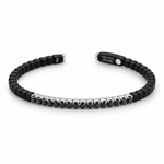 Demeglio Dado Cuff Bracelet Matte Black & Black Diamonds - Aurum Jewels