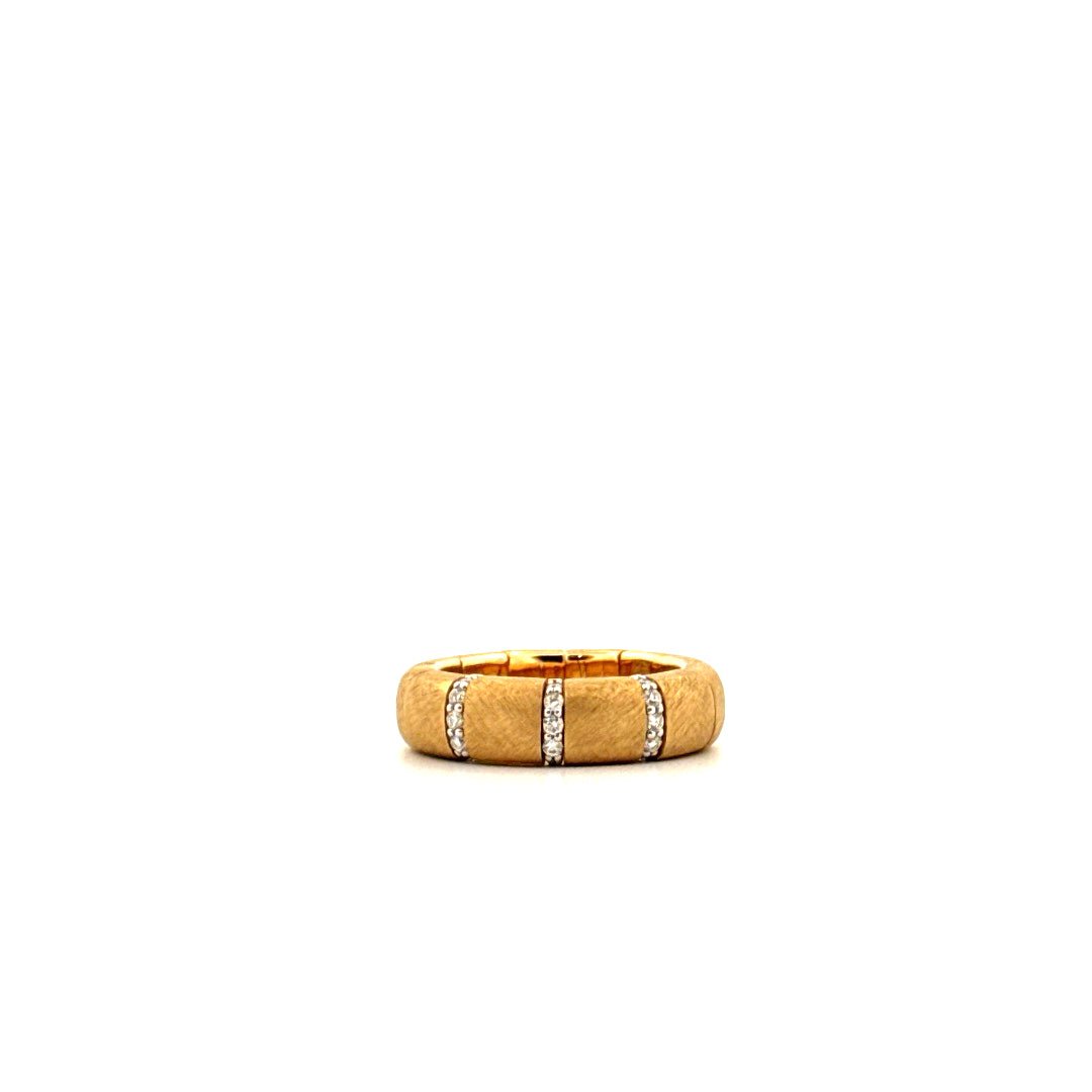Demeglio Pura 18ct Yellow Gold Ring with Diamonds - Aurum Jewels