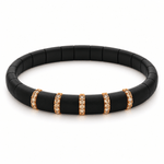 Demeglio Pura Black Matte Ceramic Bracelet & Brown Diamonds - Aurum Jewels
