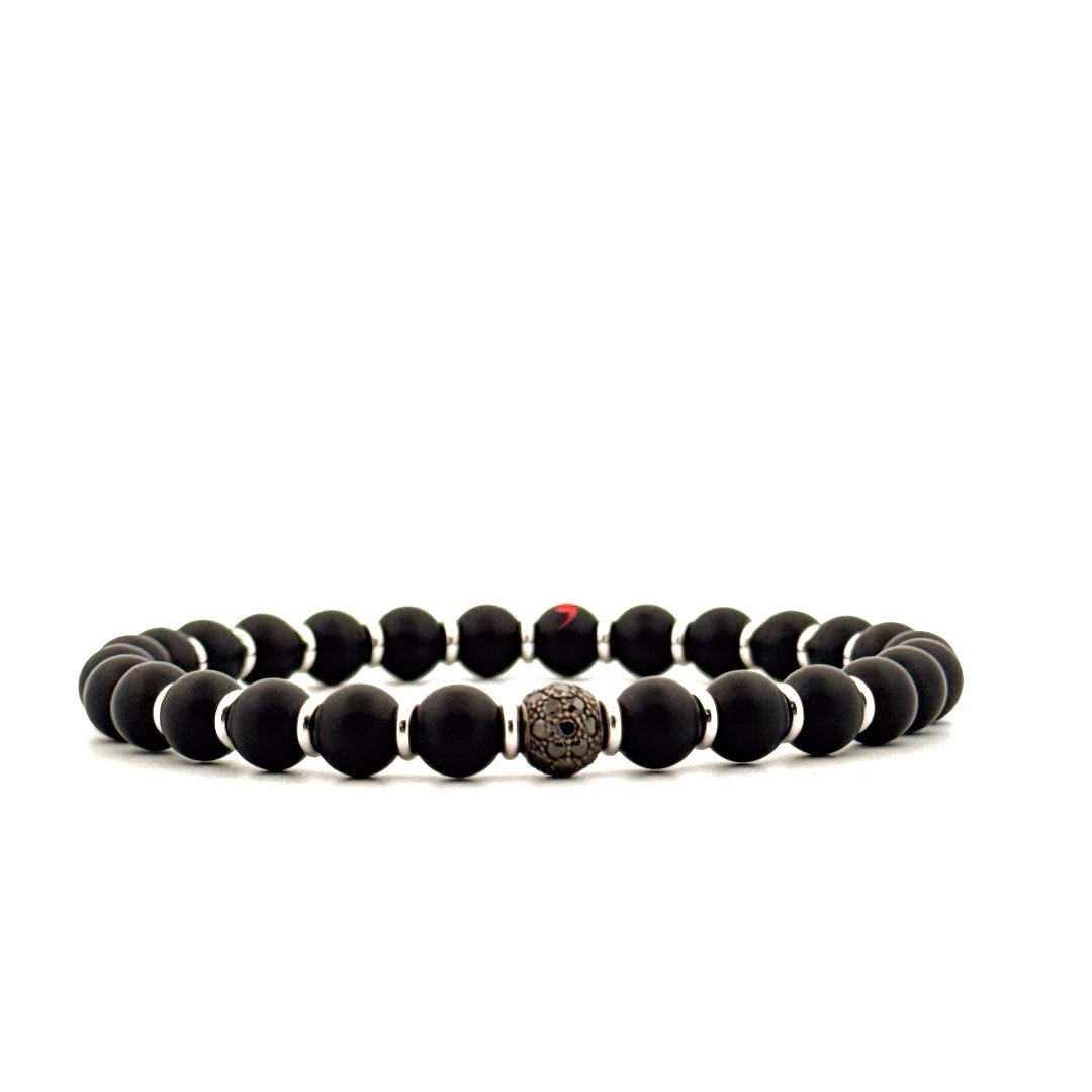 Demeglio Sfera Bracelet in Matte Black Ceramic 18ct White Gold & Diamonds - Aurum Jewels