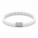 Demeglio White Ceramic & Diamond Bracelet - Aurum Jewels