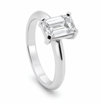Emerald Cut Diamond Solitaire Engagement Ring - Aurum Jewels
