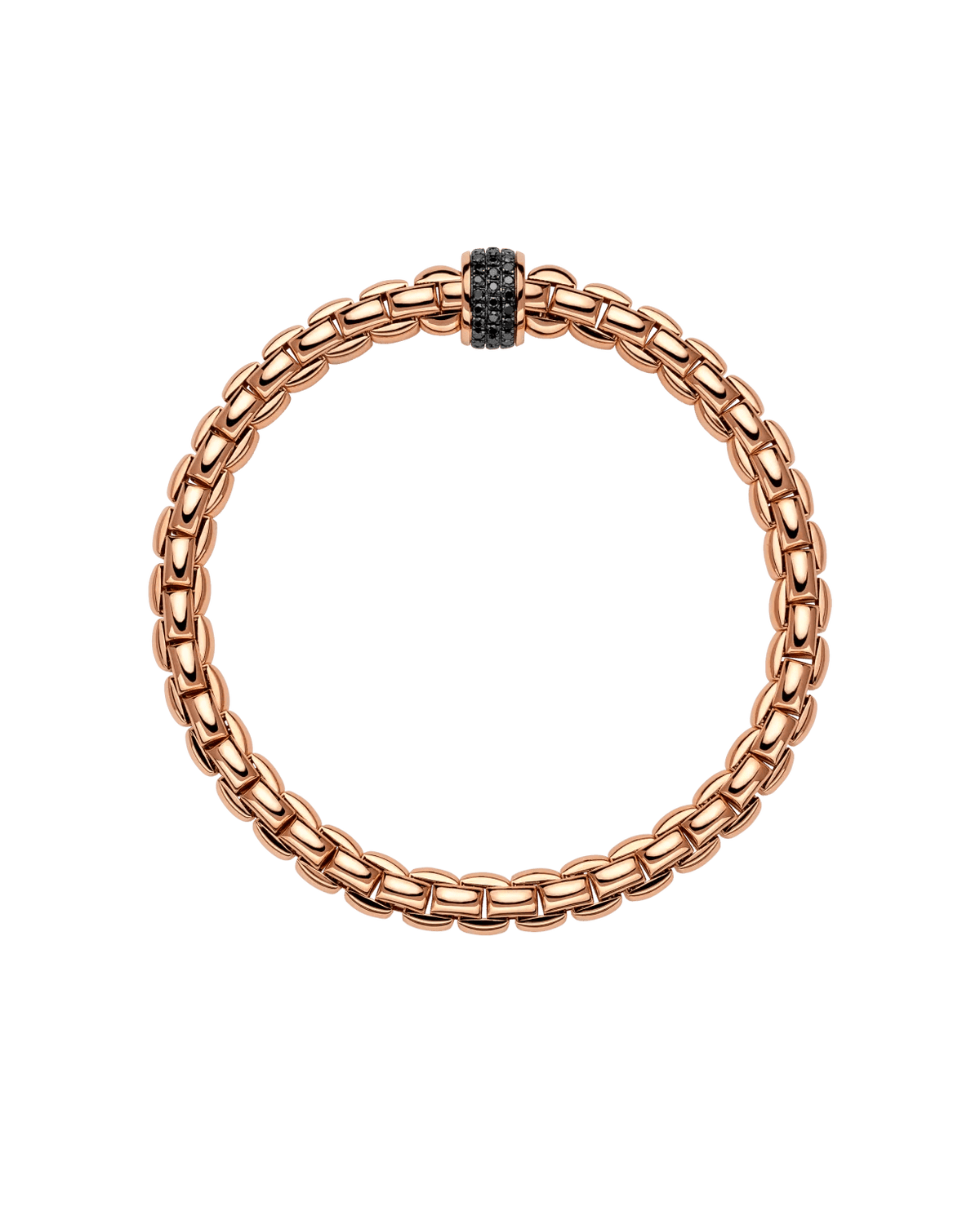 Flex’It Bracelet in Rose Gold with Black Diamonds - Aurum Jewels