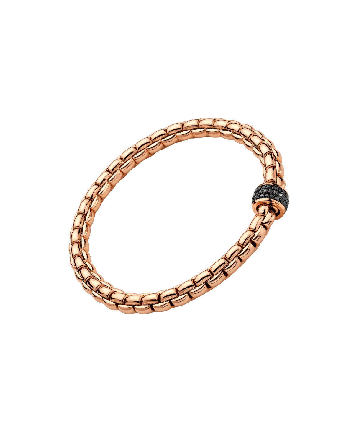 Flex’It Bracelet in Rose Gold with Black Diamonds - Aurum Jewels