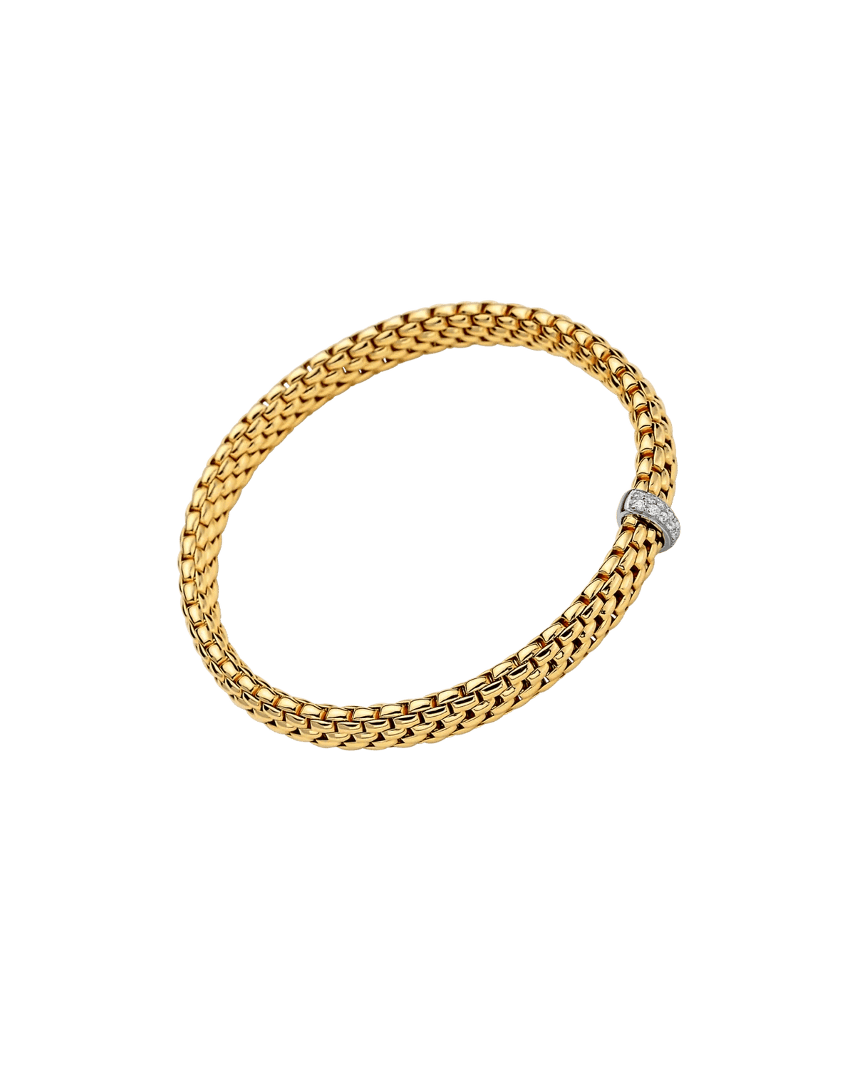 Flex’It Bracelet in Yellow Gold with Diamonds - Aurum Jewels