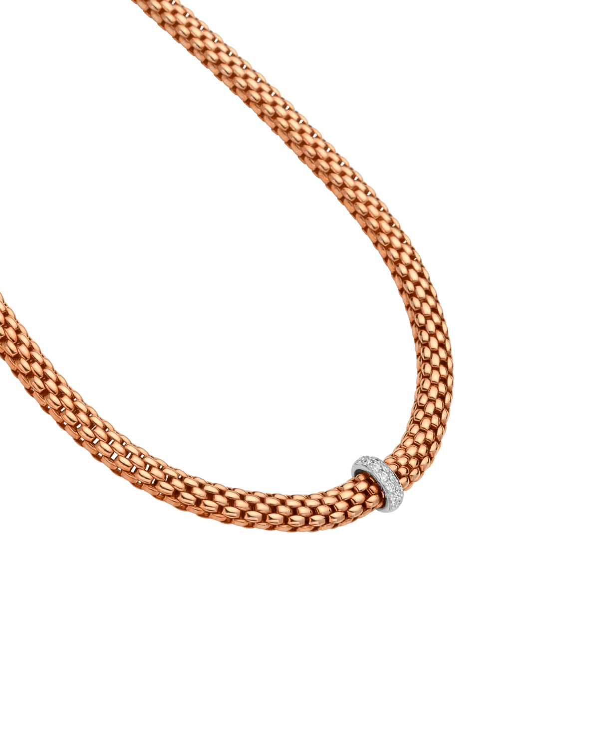 Flex’It Rose Gold Necklace with Diamonds - Aurum Jewels
