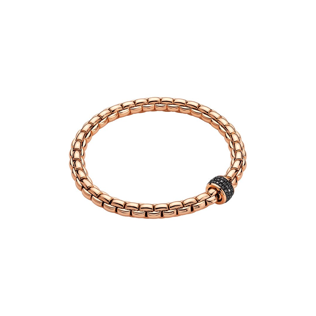 Fope Eka Pink Gold Pave Diamond Bracelet - Aurum Jewels