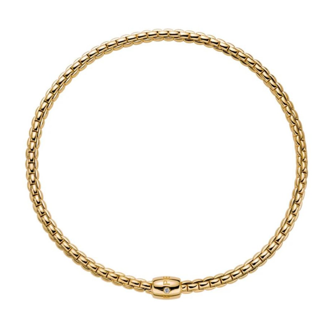 Fope ‘Eka’ Yellow Gold Choker Necklace - Aurum Jewels