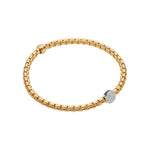 Fope Eka Yellow Gold Diamond Station Bracelet - Aurum Jewels