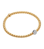 Fope Eka Yellow Gold Diamond Station Bracelet - Aurum Jewels