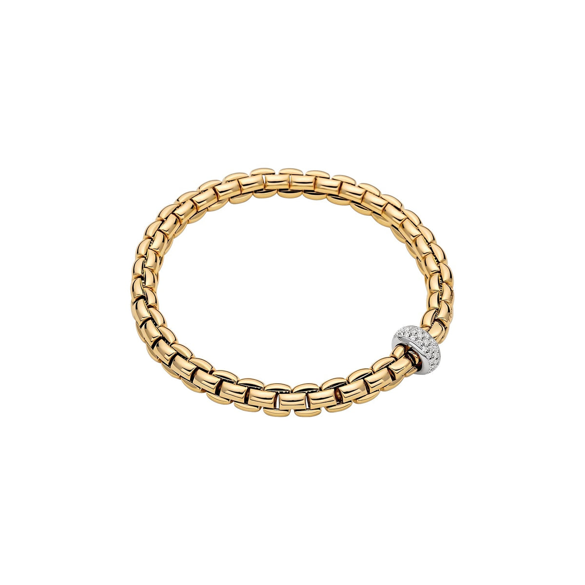 FOPE Flex'It Eka Bracelet with White Diamonds - Aurum Jewels