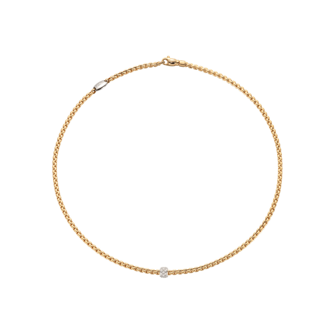 FOPE Flex'It Eka Gold Necklace with Diamonds - Aurum Jewels