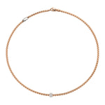 FOPE Flex'It Eka Pink Gold Necklace with Diamonds - Aurum Jewels