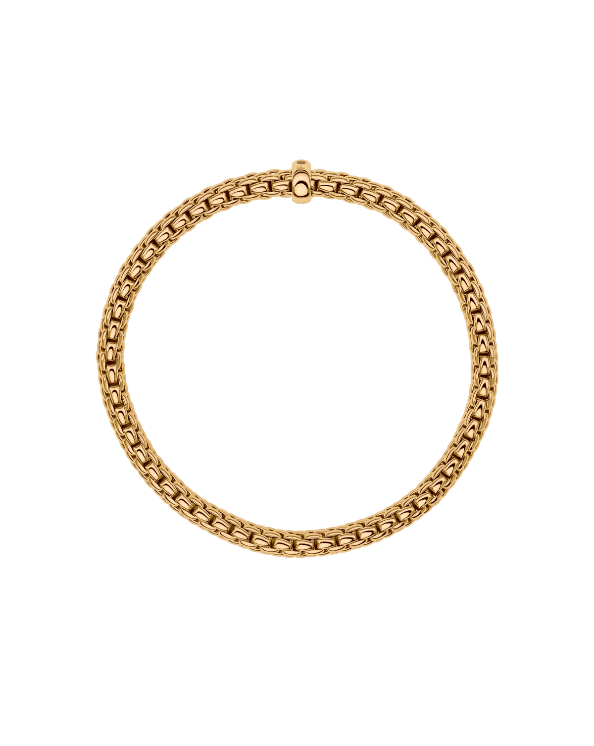 Fope Flex’It Gold Bracelet with a Black Diamond - Aurum Jewels