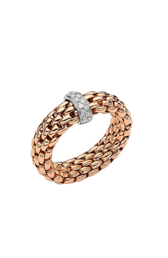 FOPE Flex'It Vendome Ring with Diamonds - Aurum Jewels