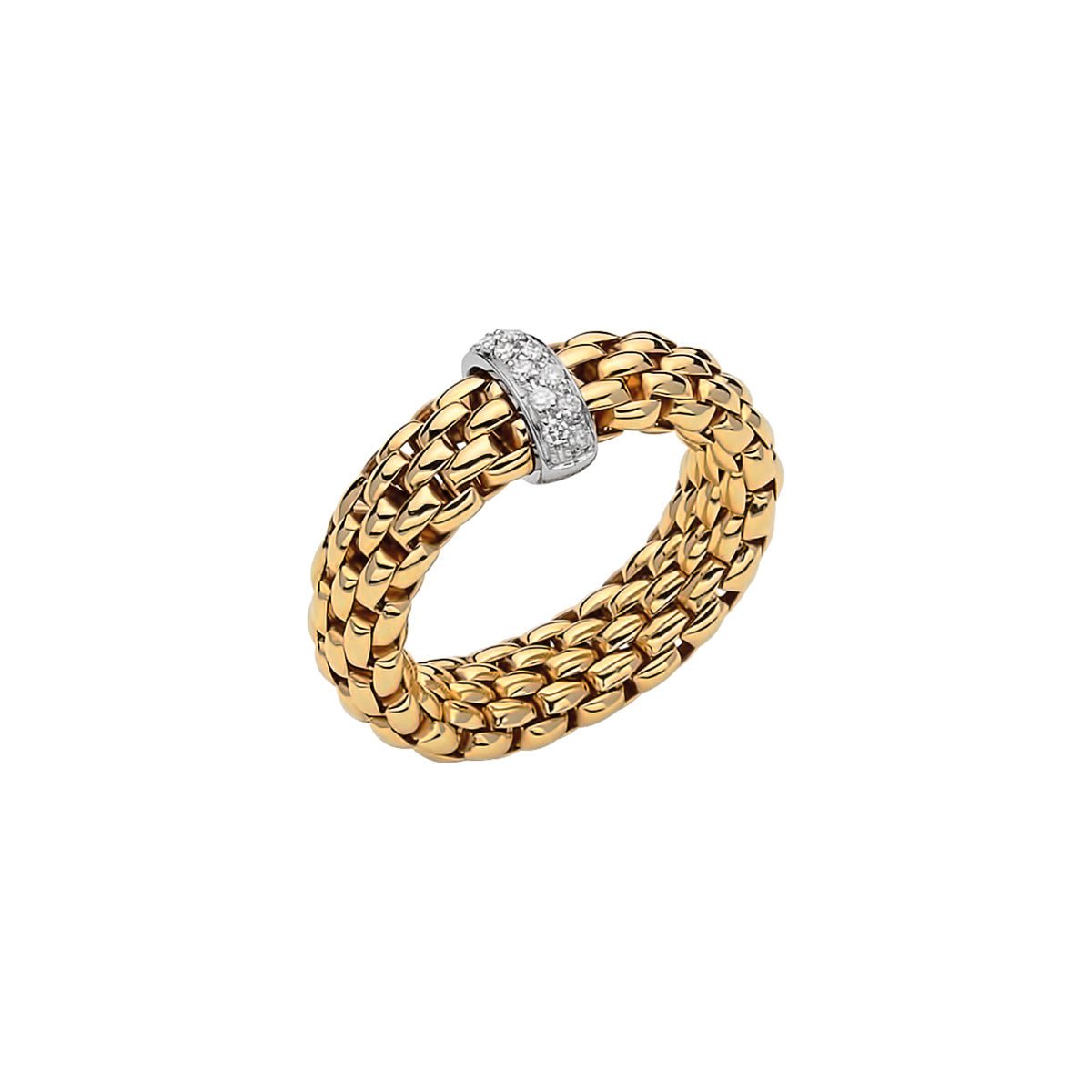 FOPE Flex'It Vendome Ring with Diamonds - Aurum Jewels