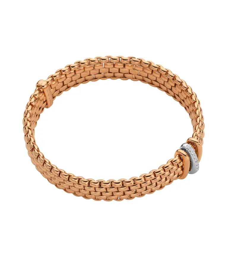 Fope Panorama Rose Gold Diamond Bracelet - Aurum Jewels