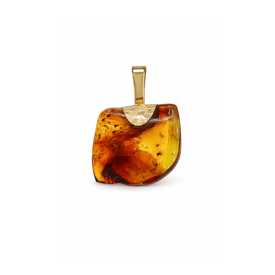 Freeform Amber Pendant - Aurum Jewels