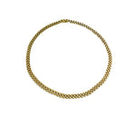 Gold 3 Row ‘Cartier Sytle’ Link Necklace - Aurum Jewels