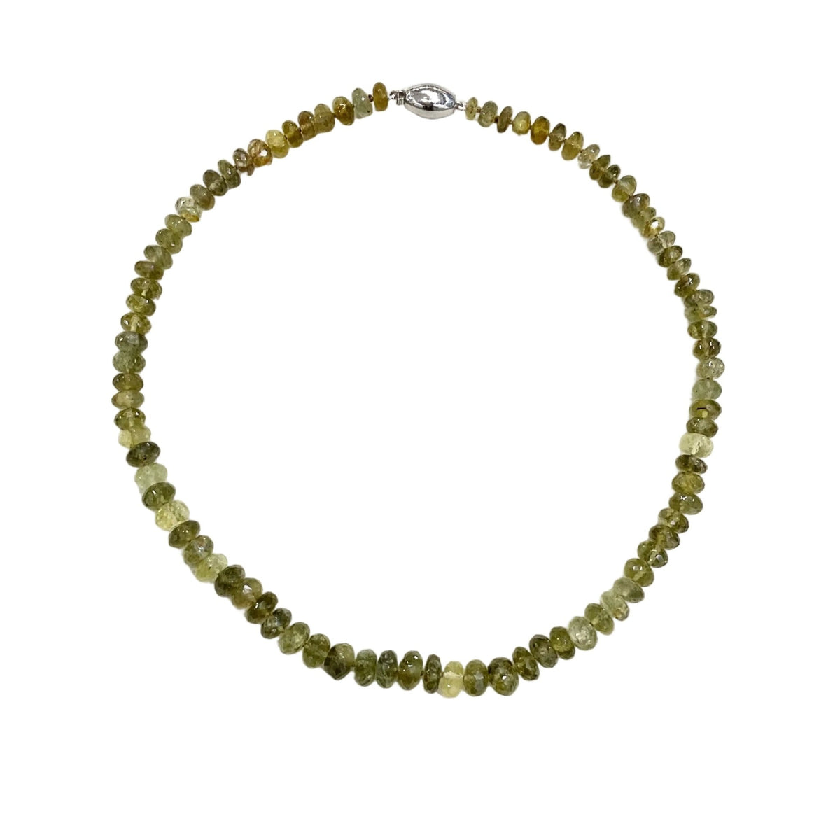 Green Beryl Gemstone Bead Necklace - Aurum Jewels