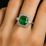 Green Tourmaline & Diamond Ring - Aurum Jewels