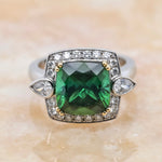 Green Tourmaline & Diamond Ring - Aurum Jewels