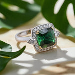 Green Tourmaline & Diamond Ring - Aurum Jewels