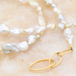 Keshi Pearl Necklace with Gold Clasp - Aurum Jewels