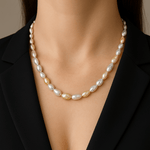 Keshi Pearl Necklace with Gold Clasp - Aurum Jewels