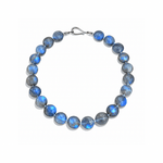 Labradorite ‘Blue Fire’ Gemstone Bead Necklace - Aurum Jewels