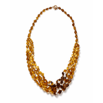 Long Multi Strand Graduating Colour Amber Necklace - Aurum Jewels