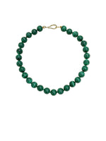 Malachite Round Gemstone Bead Necklace - Aurum Jewels