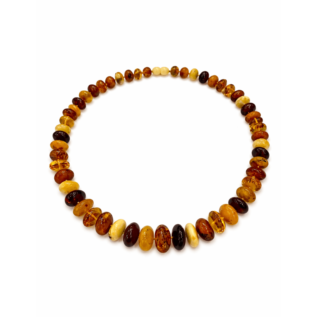 Multi Colour Amber Necklace - Aurum Jewels