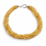 Multi Strand Citrine Gemstone Bead Necklace - Aurum Jewels