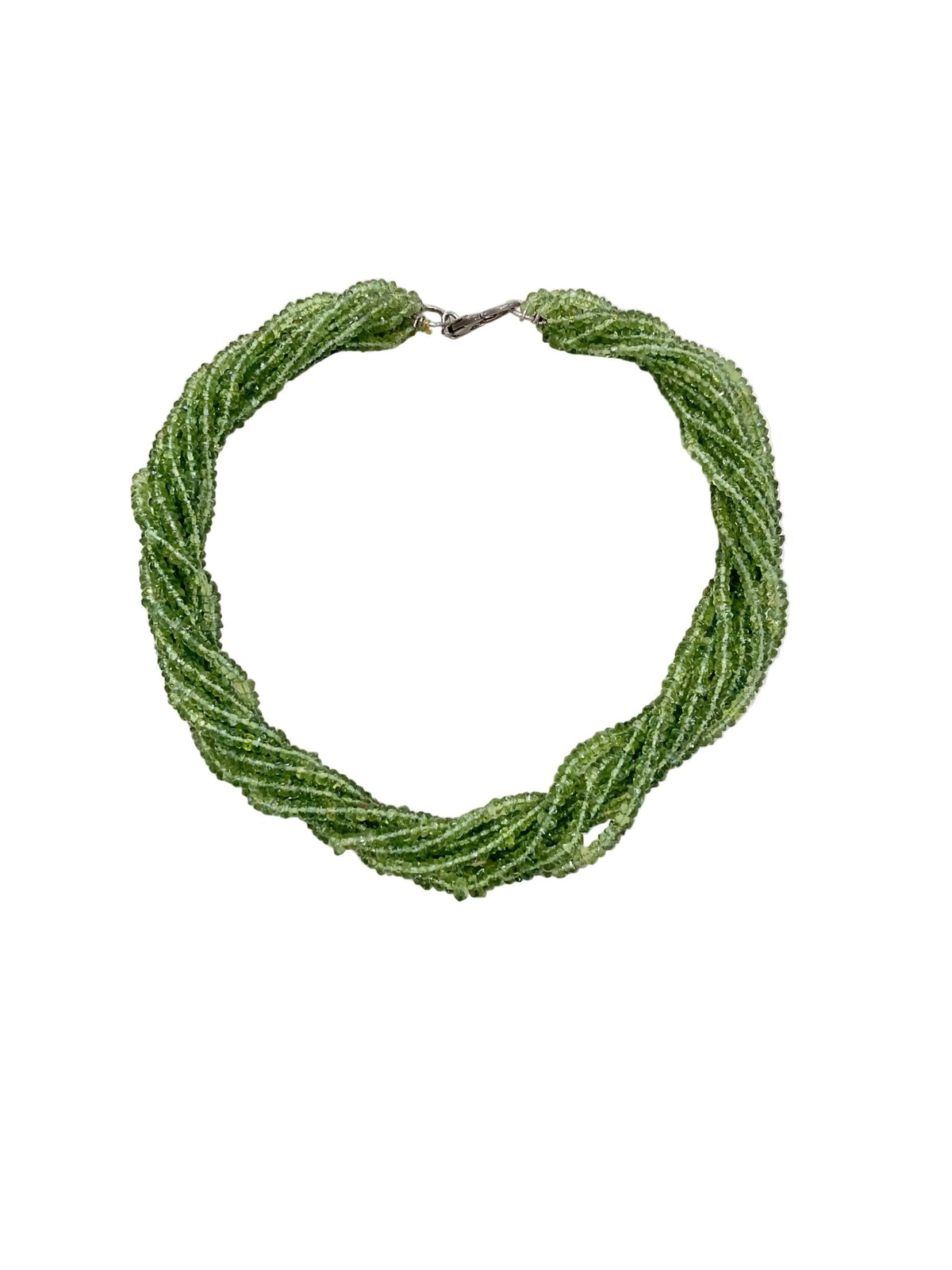 Multi - strand Green Apatite Gemstone Bead Necklace - Aurum Jewels