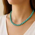 Natural Kingman Turquoise Necklace - Aurum Jewels