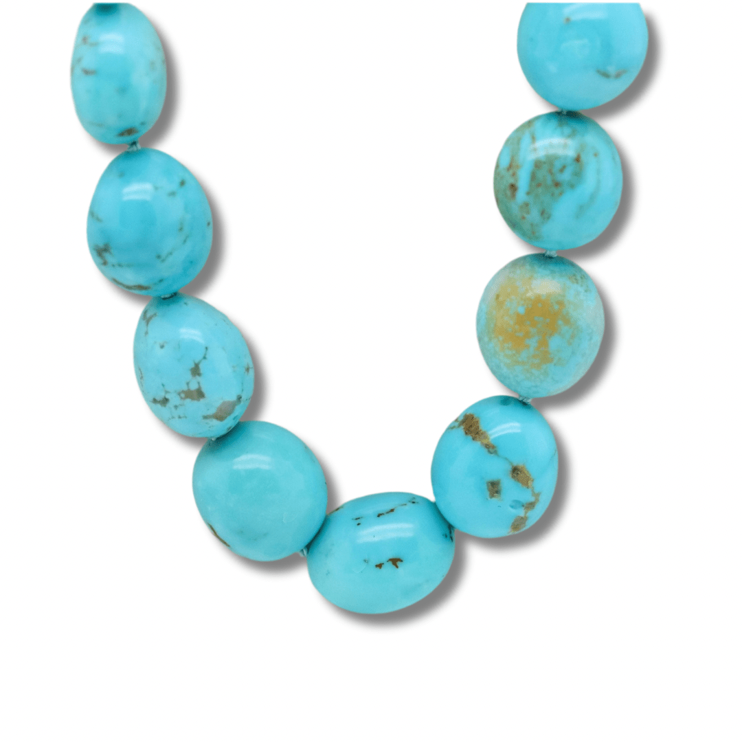 Natural Kingman Turquoise Nugget Necklace - Aurum Jewels