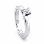 Natural Radiant Emerald Cut Diamond Solitaire Engagement Ring - Aurum Jewels