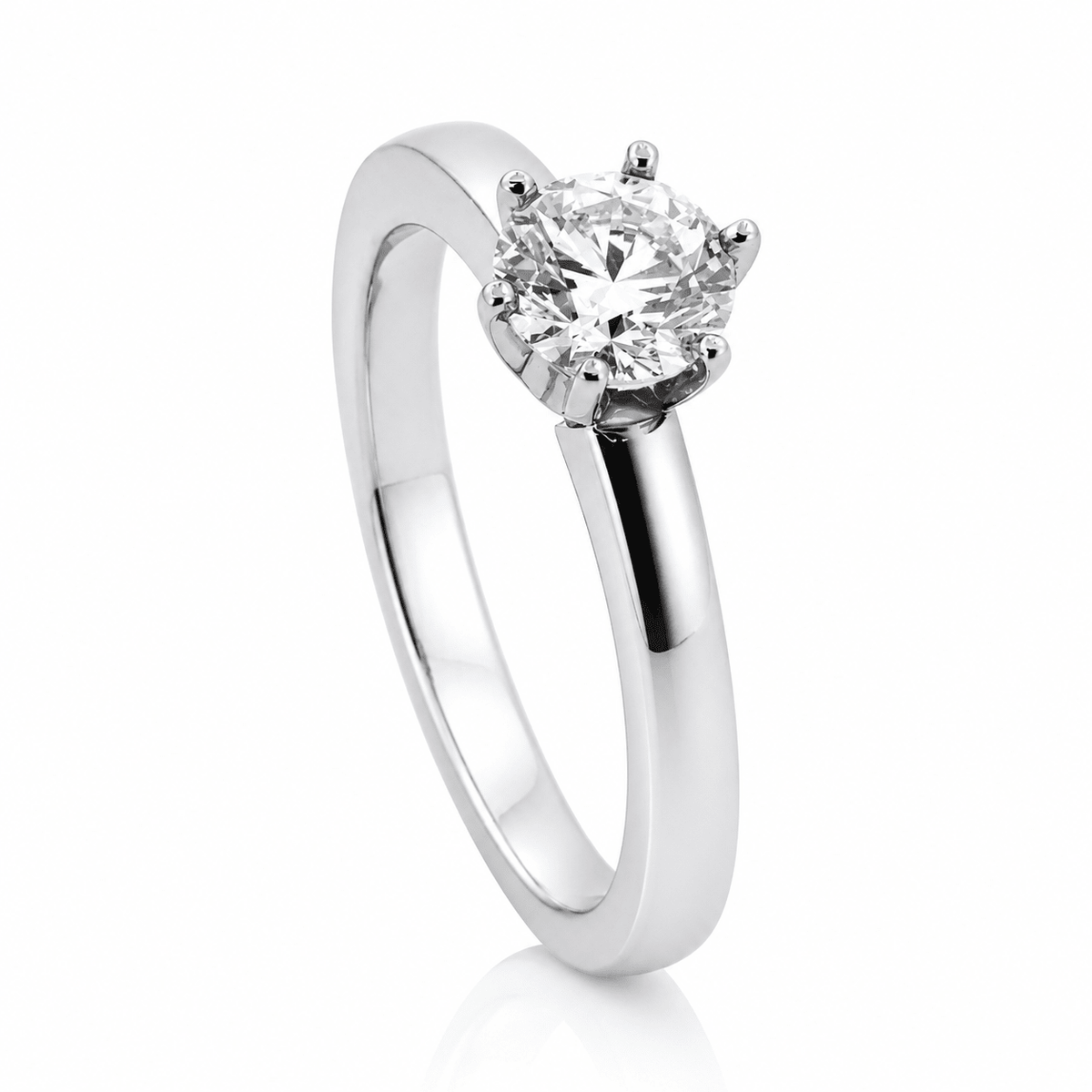 Natural Round Brilliant Cut Diamond Diamond Solitaire Engagement Ring - 0.70ct - Aurum Jewels