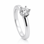 Natural Round Brilliant Cut Diamond Diamond Solitaire Engagement Ring - 0.70ct - Aurum Jewels