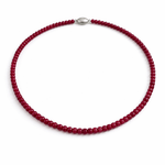 Natural Ruby Gemstone Beads Necklace - 53cm - Aurum Jewels