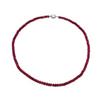 Natural Ruby Gemstone Beads Necklace - 53cm - Aurum Jewels